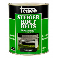 TENCO STEIGERHOUTBEITS 1 LTR ANTRACIET