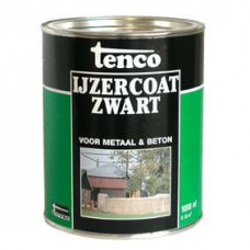 TENCO IJZERCOAT ZWART 1 LTR TEERVRIJ