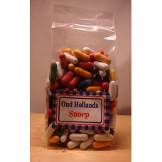 OUD HOLLANDSE GEKLEURDE DROP STAAFJES 300 GRAM