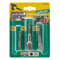 ADAPTERSET MET SLIPKOPPELING 3-DELIG, MET 6 MM (1/4"), 10 MM (3/8"), 1