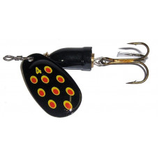 LFT RATTLE SPINNER (4) BLACK RED DOTS