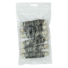 WITTE BUFFELHUID ROLLSTICK 9CM. MET VISHUID CA 125GR