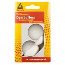 DEURBUFFER PVC ZELFKLEVEND WIT 38 MM 2ST