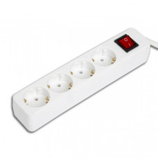 STEKKERDOOS 4V+KNOP 1,5M 3X1,5Q WIT