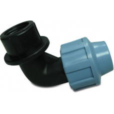 UNIDELTA KNIE 90° PP 16 MM X 3/4" KNEL X BINNENDRAAD 16BAR ZWART/BLAUW DVGW/KIWA/WRAS