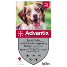ADVANTIX 250 > 4 PIPET 1 X 4 PIP. - 10 - 25 KG