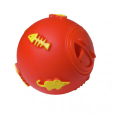 ADORI KATTENSPEELTJE VOERBAL 7.5 CM ROOD GEEL