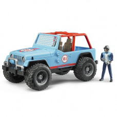 JEEP CROSS COUNTRY RACER BLAUW MET CHAUFFEUR 1:16 JEEP CROSS COUNTRY RACER BLAUW MET CHAUFFEUR 1:16