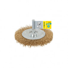 DRAADBORSTEL SCHIJF 75MM MESSING RONDE SCHACHT 6MM DRAADBORSTEL SCHIJF 75MM MESSING RONDE SCHACHT 6MM