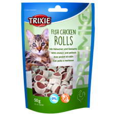 TRIXIE PREMIO ROLLETJES 50 G VIS KIP