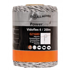 VIDOFLEX 6 POWERLINE WIT 200M