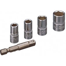 DOPSLEUTELSET MET ADAPTER 1/4 INCH