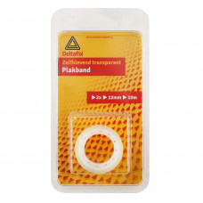 PLAKBAND ZELFKLEVEND TRANSPARANT TRANSPARANT 10 M X 12 MM 2ST