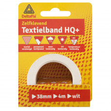 DUCTTAPE ZELFKLEVEND TEXTIELBAND HQ+ WIT 4 M X 38 MM