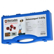 5-DELIGE GATENZAAGSET 64-76-80-102MM + HOUDER