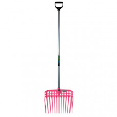 VIJGENVORK KUNSTSTOF -MM- -ROZE-, MET ALUMINIUM D-STEEL