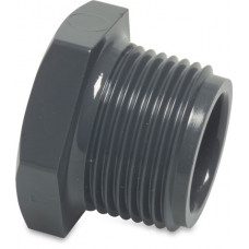 PROFEC PLUG PVC-U 1 1/4" BUITENDRAAD 10BAR GRIJS