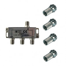 AANSLUITMODULE 3 WEG+4 F-CONNECTOR