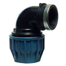 UNIDELTA KNIE 90° PP 16 MM X 1/2" KNEL X BINNENDRAAD 16BAR ZWART/BLAUW DVGW/KIWA/WRAS