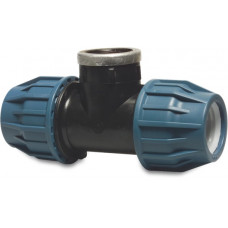 JASON T-STUK 90° PP 20 MM X 3/4" X 20 MM KNEL X BINNENDRAAD X KNEL 16BAR ZWART/BLAUW DVGW/KIWA/WRAS/SVGW