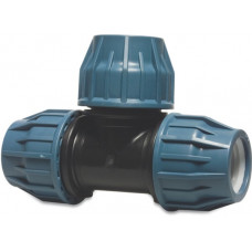 JASON T-STUK 90° PP 20 MM KNEL 16BAR ZWART/BLAUW DVGW/KIWA/WRAS/SVGW