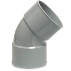 BOCHT 45° PVC-U 110 MM LIJMMOF GRIJS KOMO