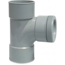 INSPECTIE T-STUK PVC-U 110 MM LIJMMOF GRIJS KOMO