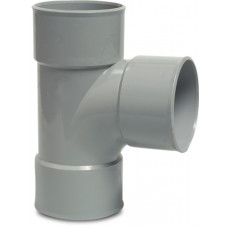 T-STUK 87° PVC-U 160 MM LIJMMOF GRIJS KOMO