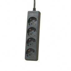 STEKKERDOOS 4V 1,5M 3X1Q ZWART