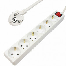STEKKERDOOS 6V+KNOP 1,5M 3X1Q WIT