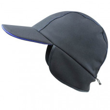 SOFTSHELL CAP MET OORWARMER, ZWART