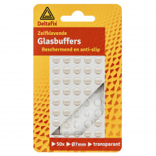 GLASBUFFER ZELFKLEVEND BOL TRANSPARANT 8 MM X 1.3MM 50ST